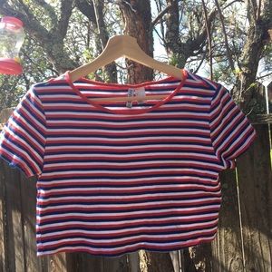striped crop top